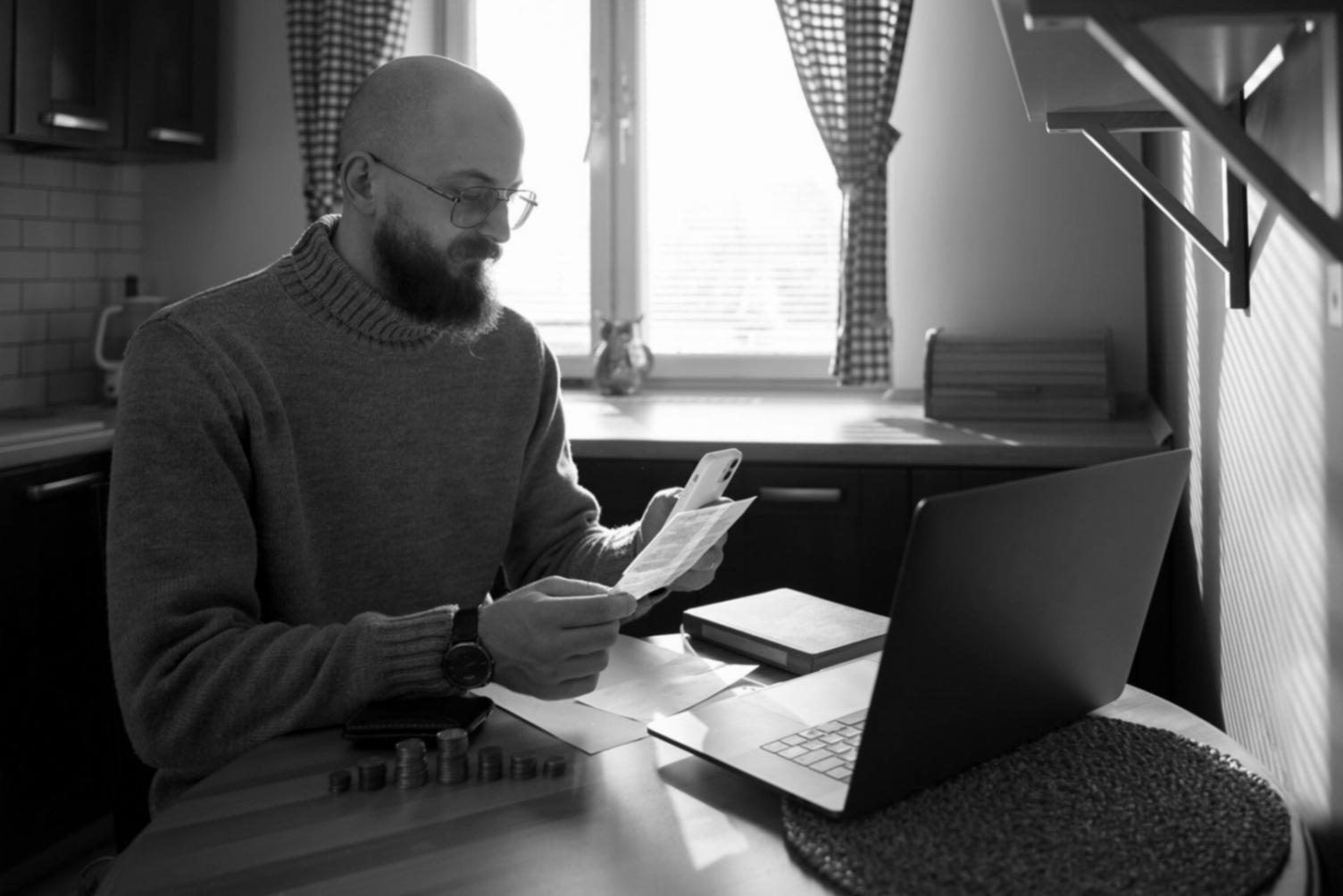 Business analysis and planning session with documents and charts
